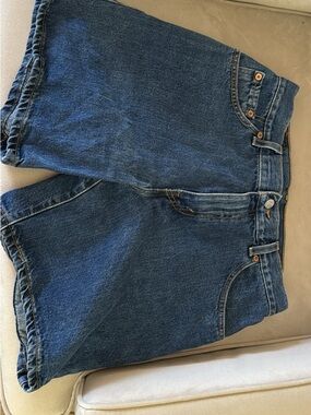Levi's Dark Blue Straight-Leg Women's Shorts